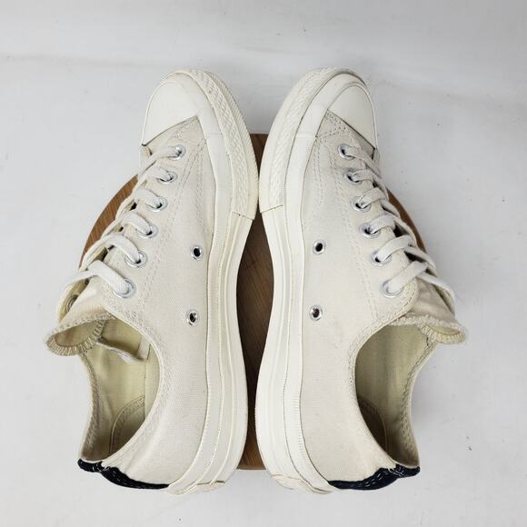 Converse Chuck Taylor Comme de Garcons Shoes Womens 8 Sneaker Off White Low - Picture 11 of 14